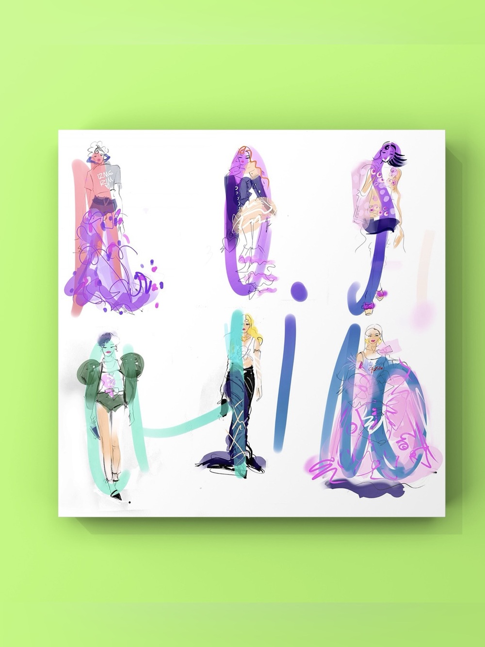 “Moschino” Runway Art Print! ✨ Glamorous Illustrated Fashion Gurls